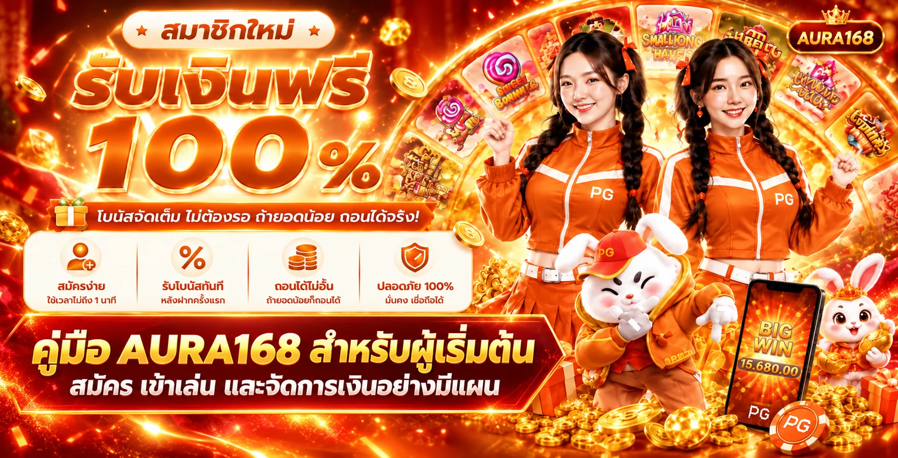 AURA168 คู่มือสมัคร เข้าเล่น และจัดการเงิน