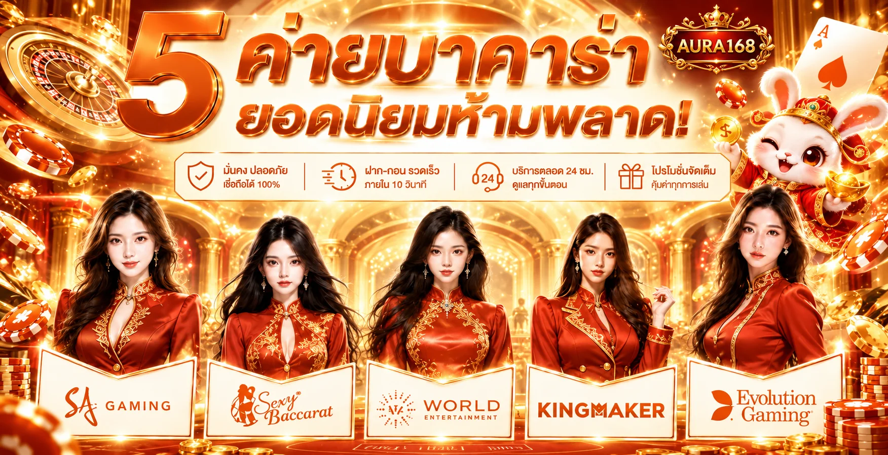ภาพรวมค่ายบาคาร่าออนไลน์บน AURA168